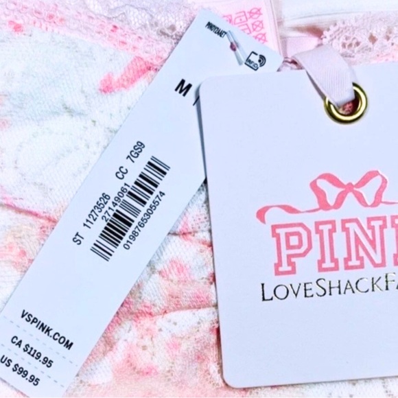 NWT PINK x LoveShackFancy Strapless Lace Mini Dress - Charlamagne Harbor Sz M - Picture 4 of 10